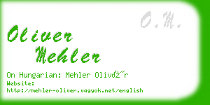 oliver mehler business card